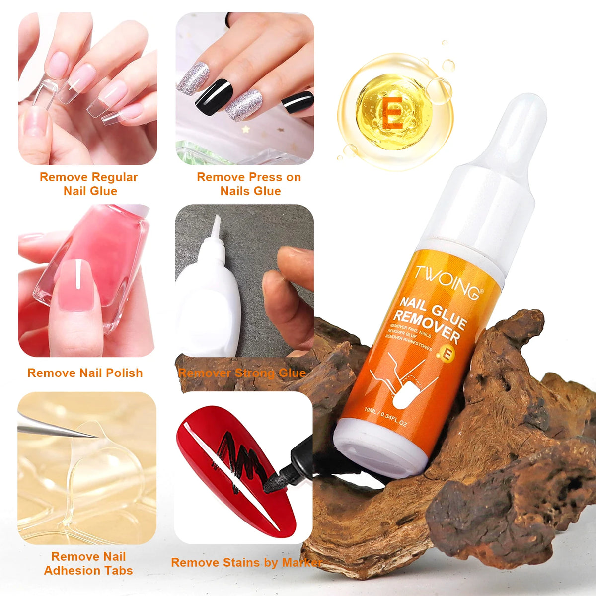 Nail Glue & Remover Combo Set – Quick-Dry, No UV Needed