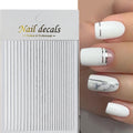 MAFANAILS 3D Metallic Laser Line Nail Stickers – Gold & Silver Striped Decals