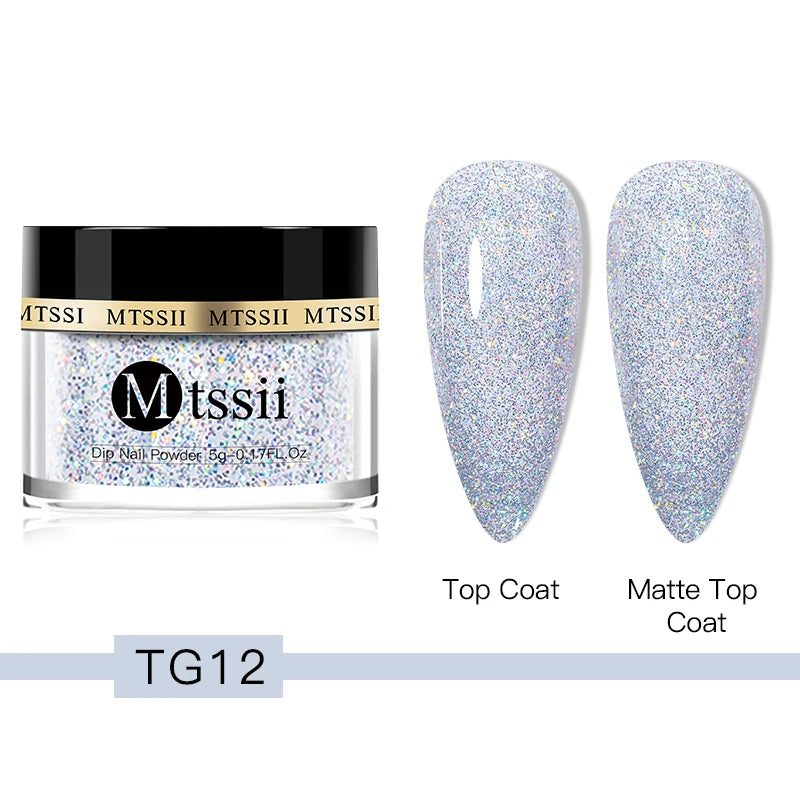 Mtssii 5/10g Dipping Nail Powder Gradient French Nails Nude Pink Glitter Powder Nature Dry Without Lamp Cure Nail Art Decoration