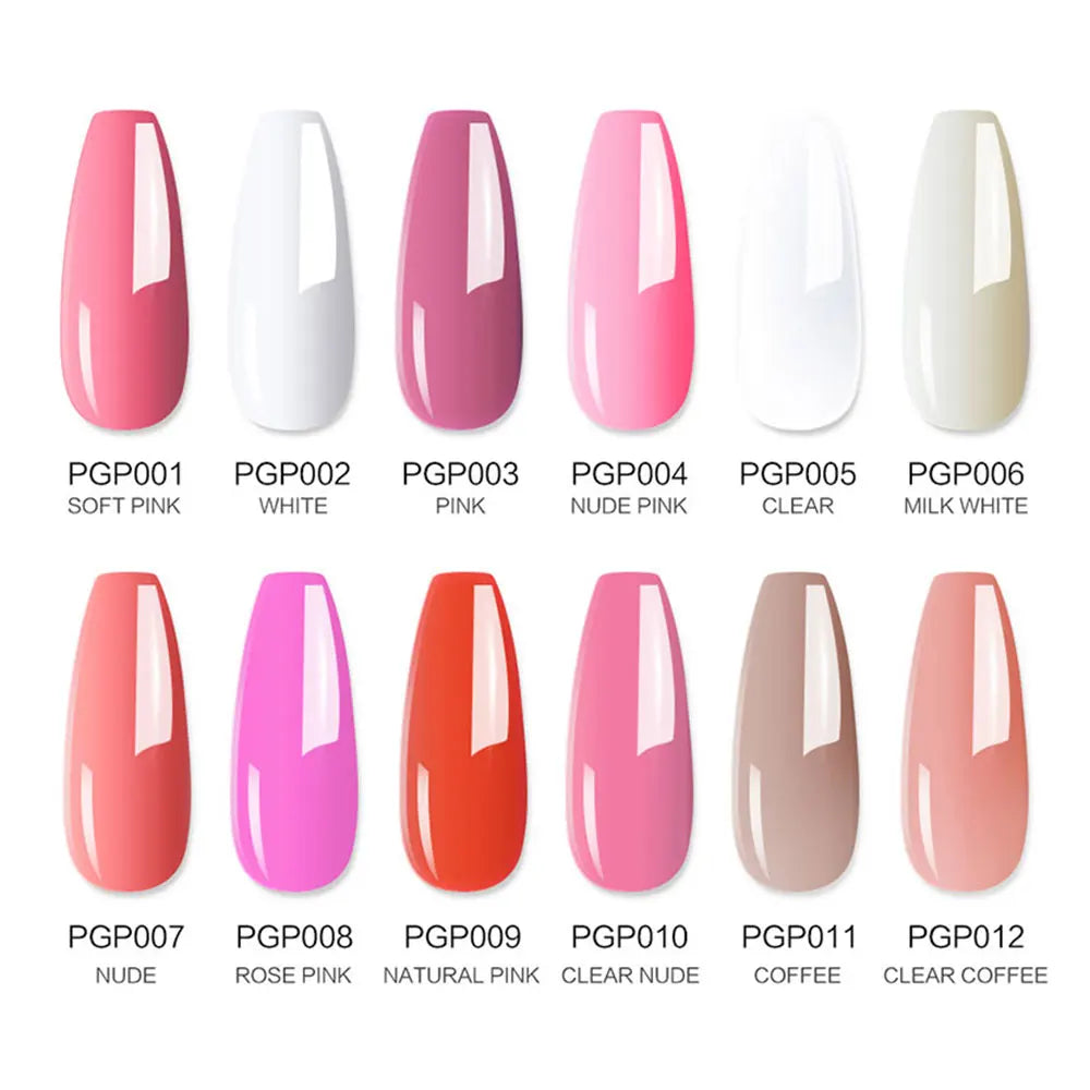 LIMEGIRL Camouflage UV Builder Poly Gel – Soak-Off Nail Extension Gel, 24 Colors, 30ml