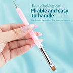 Dual-End French Nail Art Brush Set with Dotting Tools – Acrylic Handle, 1/4/6 Pieces
