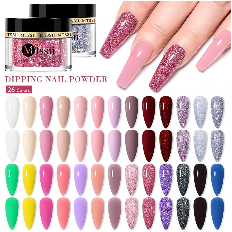 Mtssii 5g/10g Dipping Nail Powder Natural Dry For Manicure Nails Accessories No Need Lamp Cure Acrylic Powder Dipping System