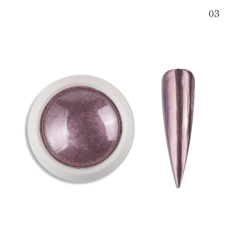9Colors/Box Gradient Glitter Nail Powder Palette Colors Magic Mirror Pigment Rubbing Set Chrome Powder Manicure DIY Accessories
