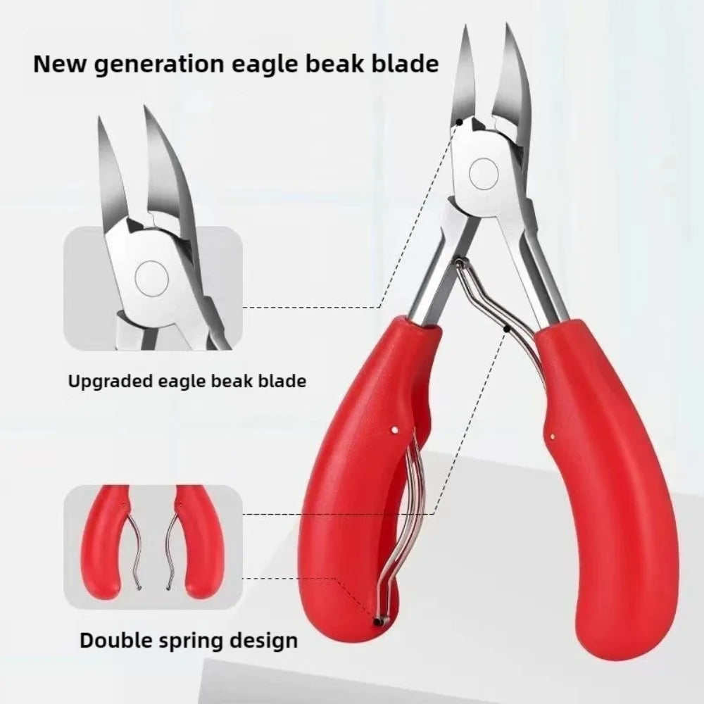 Professional Curved-Blade Toenail Clipper – Ingrown & Thick Nail Cutter