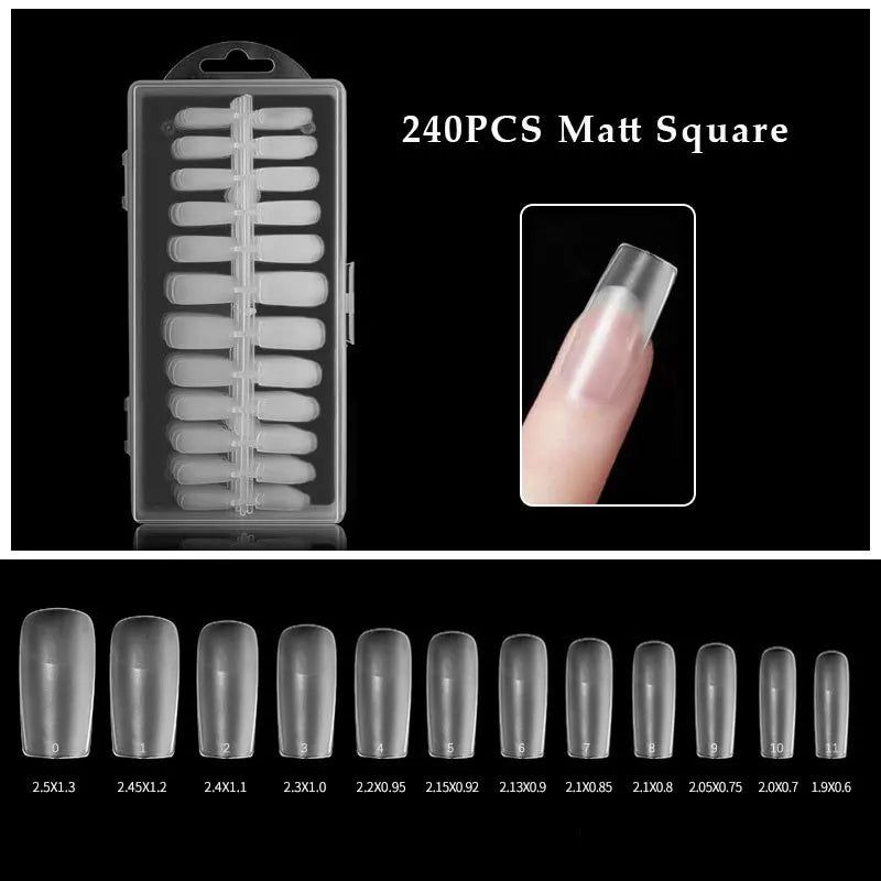 Soft Gel False Nail Extension Tips – Coffin, Almond & Oval, 120-550 Pieces