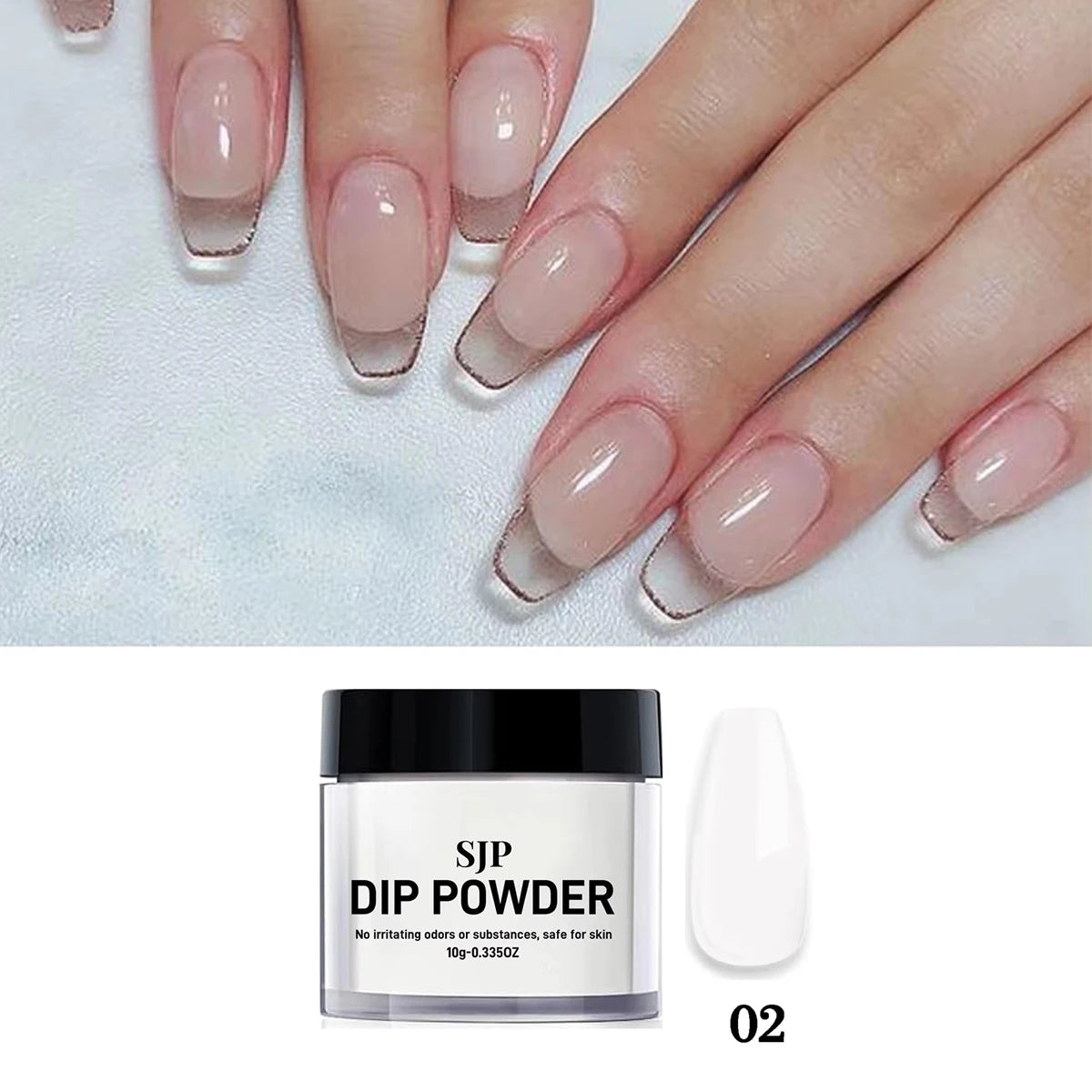 1pc Color Nail Immersion Powder Crystal Powder French Nail Dip Powder Combined with Nail Oil Gel Nail Art Creation Salon 10g