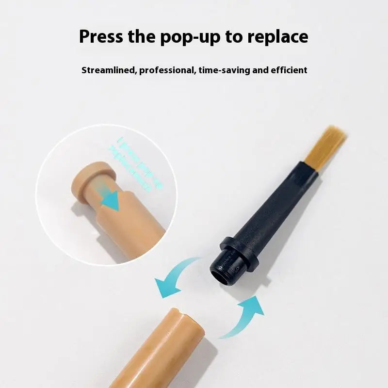 Interchangeable Nail Polish Brush Pen – 12 Replaceable Brush Heads