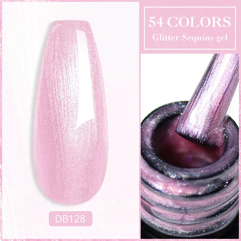 Mtssii Glitter Sequins Gel Nail Polish – Sparkling Soak-Off UV/LED Gel