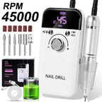 MOSKANY 45000RPM Rechargeable Portable Nail Drill Machine