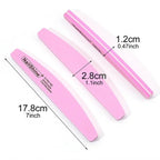 Professional Double-Sided Nail File Block – Sponge Buffer Set