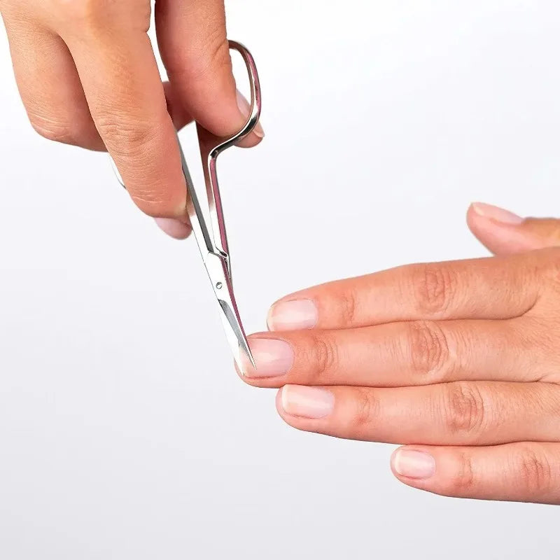 Multi-Function Cuticle Scissors – Stainless Steel Curved Tip Trimmer