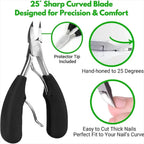 Professional Curved-Blade Toenail Clipper – Ingrown & Thick Nail Cutter