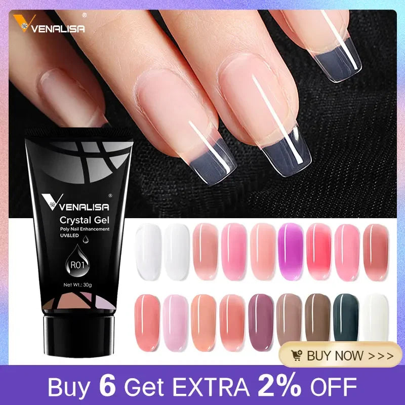 VENALISA Self-Leveling Poly Nail Gel – Natural Pink Camouflage Extension Gel, 26 Colors