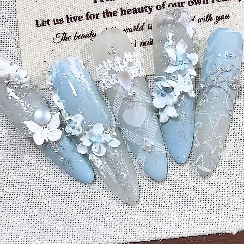 3D Mini Silicone Nail Mold – Butterfly, Flower & Shell Stamping Plate