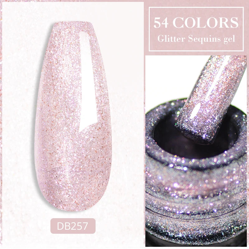 Mtssii Glitter Sequins Gel Nail Polish – Sparkling Soak-Off UV/LED Gel
