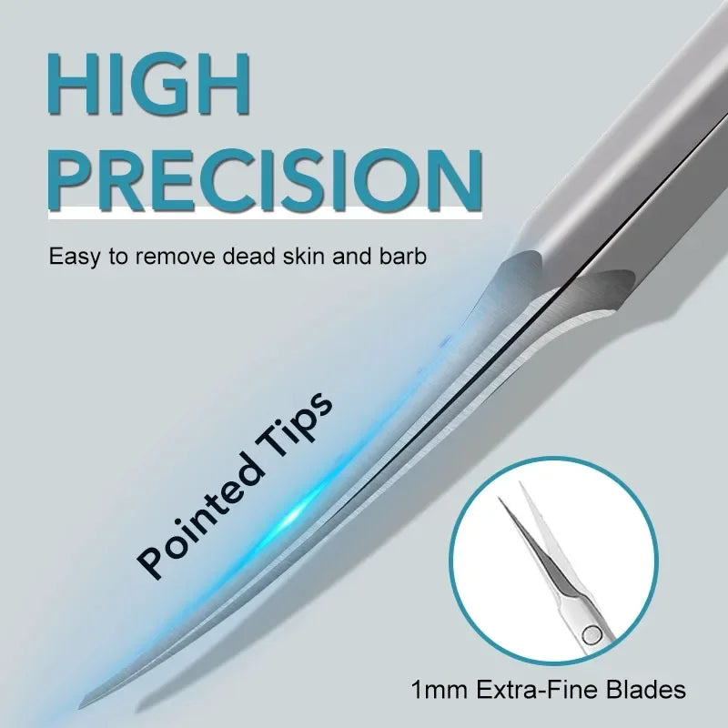 vvocci Curved Tip Cuticle Scissors – Stainless Steel Dead Skin Remover