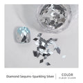 Nibiru DU Crystal Rhinestone Nail Flakes – Blue & Silver Sparkling Flat Gems