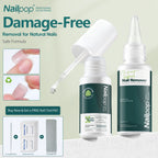 Nailpop Instant Press & Remove Nail Glue Kit – Hypoallergenic, No UV Lamp Needed