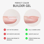 PERFECT COLOR Gel Nail Polish Top & Base Coat Set – Silky Base, Glossy No-Wipe Top