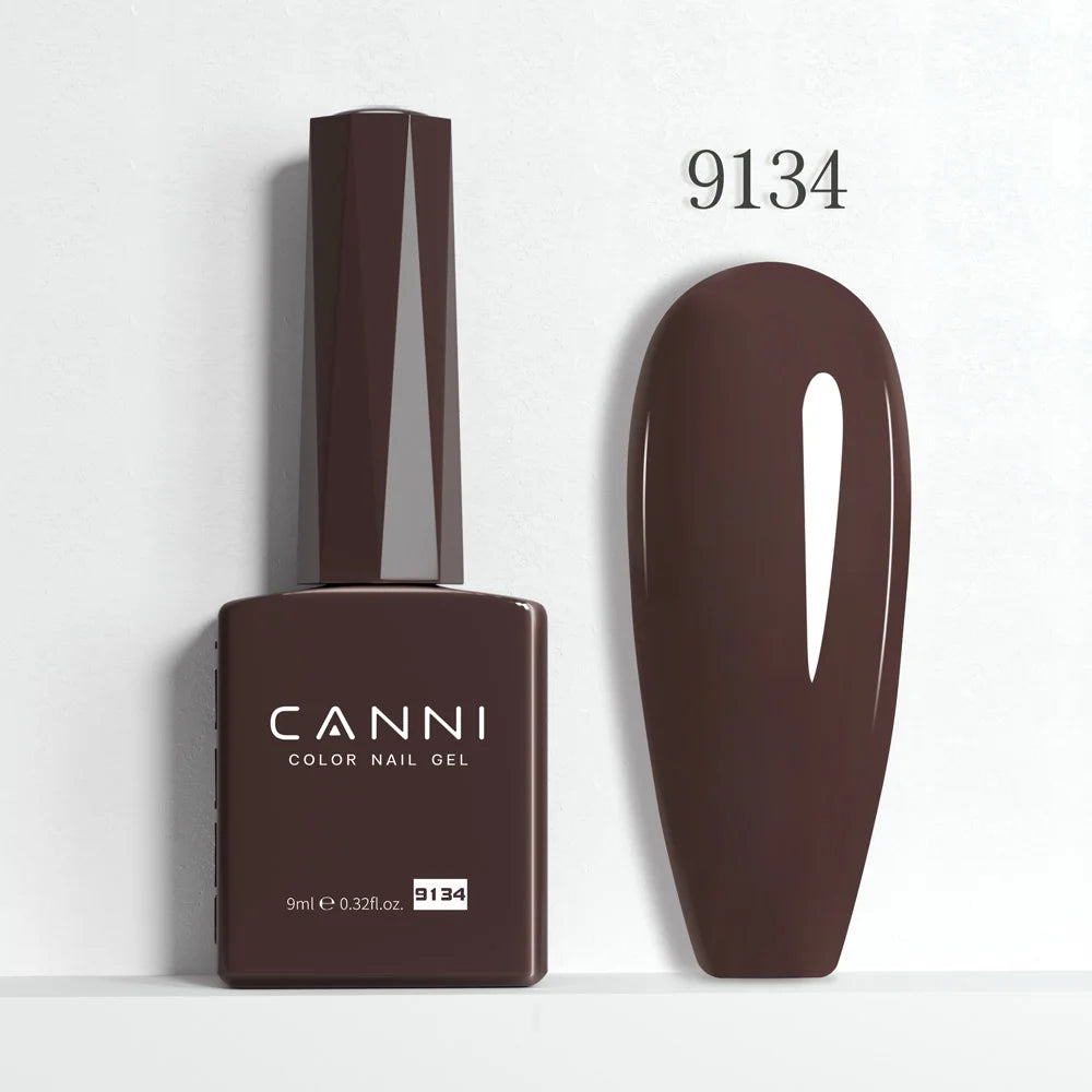 CANNI 9ml Gel Nail Polish 144Colors HEMA/TPO FREE Gorgeous Color Full Coverage Soak Off UV LED Semi Permanent Gel Varnish  Nails