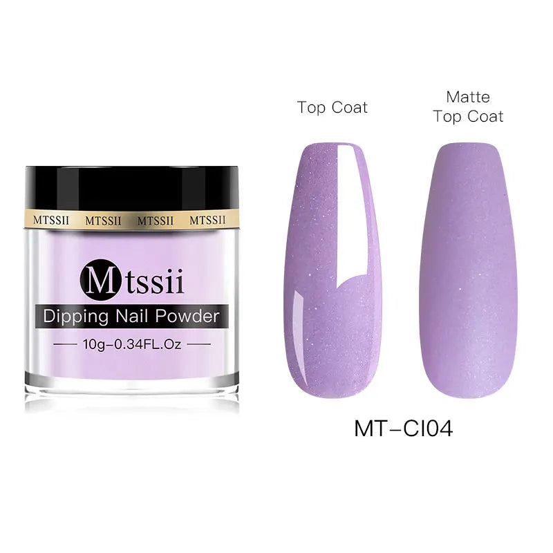 Mtssii 5/10g Dipping Nail Powder Gradient French Nails Nude Pink Glitter Powder Nature Dry Without Lamp Cure Nail Art Decoration