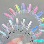 Aurora Pearl Mirror Effect Nail Powder – Rainbow AB Chrome Mermaid Pigment