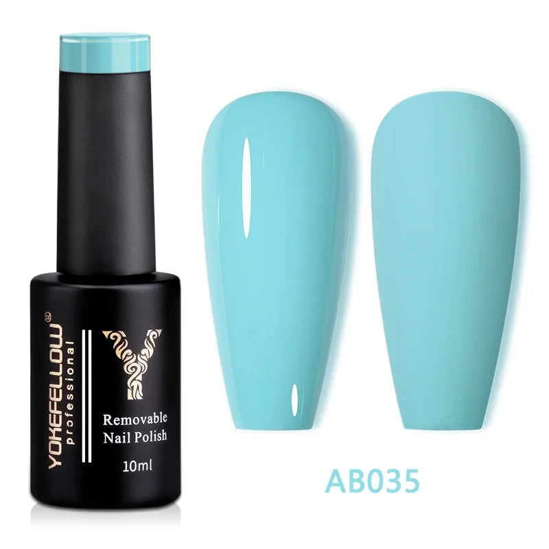 YOKEFELLOW 10ML Glow in the Dark Gel Nail Polish Luminous Neon Gel Polish Summer Semi Permanent Soak Off Nail Art UV Varnish