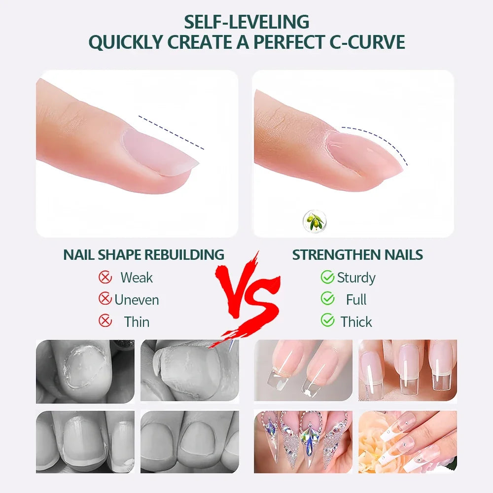 Nailpop 7.5ml Function Gel Clear Base and No Wipe Top Coat Long Lasting Glossy Dehydrator and Primer,Blooming Gel for Beginner
