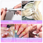 MOSKANY 45000RPM Rechargeable Portable Nail Drill Machine
