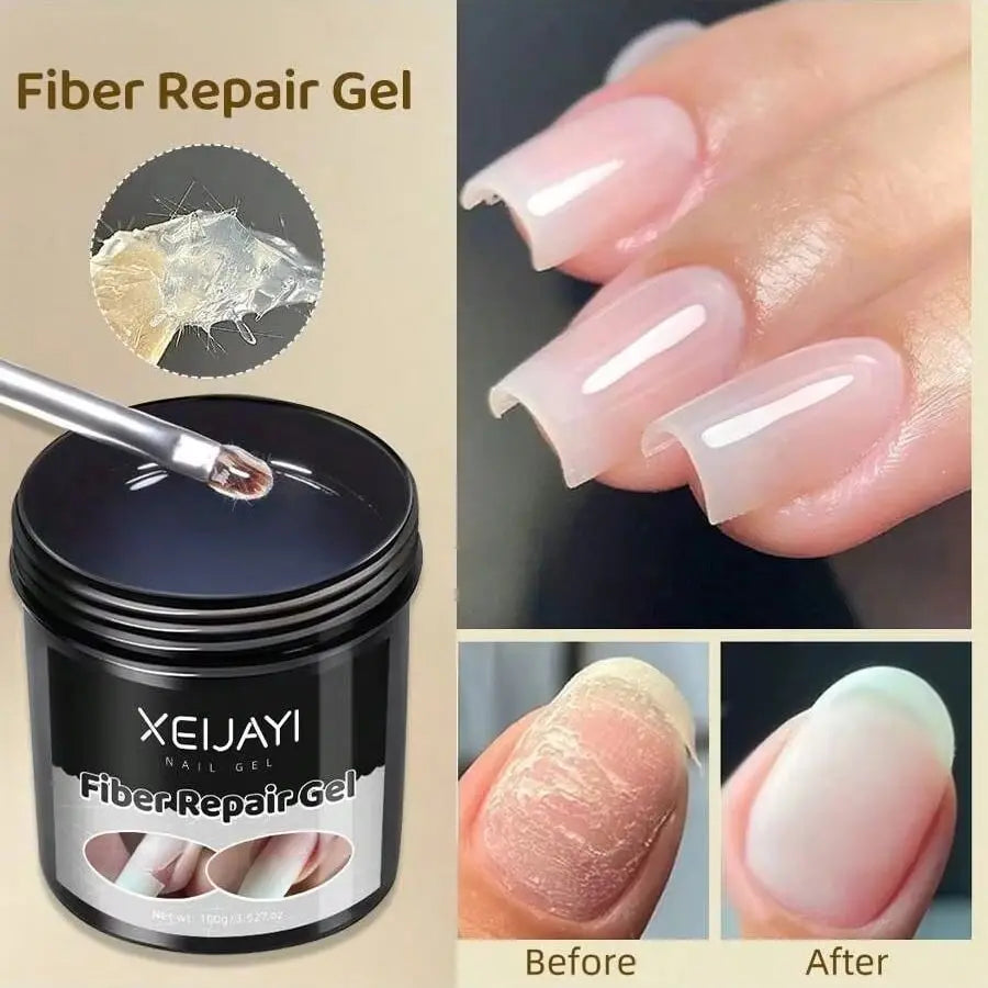 XEIJAYI 100g Fiber Nail Repair Gel – Strengthener for Broken & Thin Nails