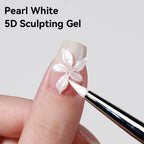 BORN PRETTY Pearl White 3D Sculpting Gel – Non-Sticky Carving & Shaping Gel
