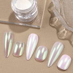 Iridescent Aurora Chrome Nail Powder – Mirror Pearlescent Unicorn Mermaid Pigment