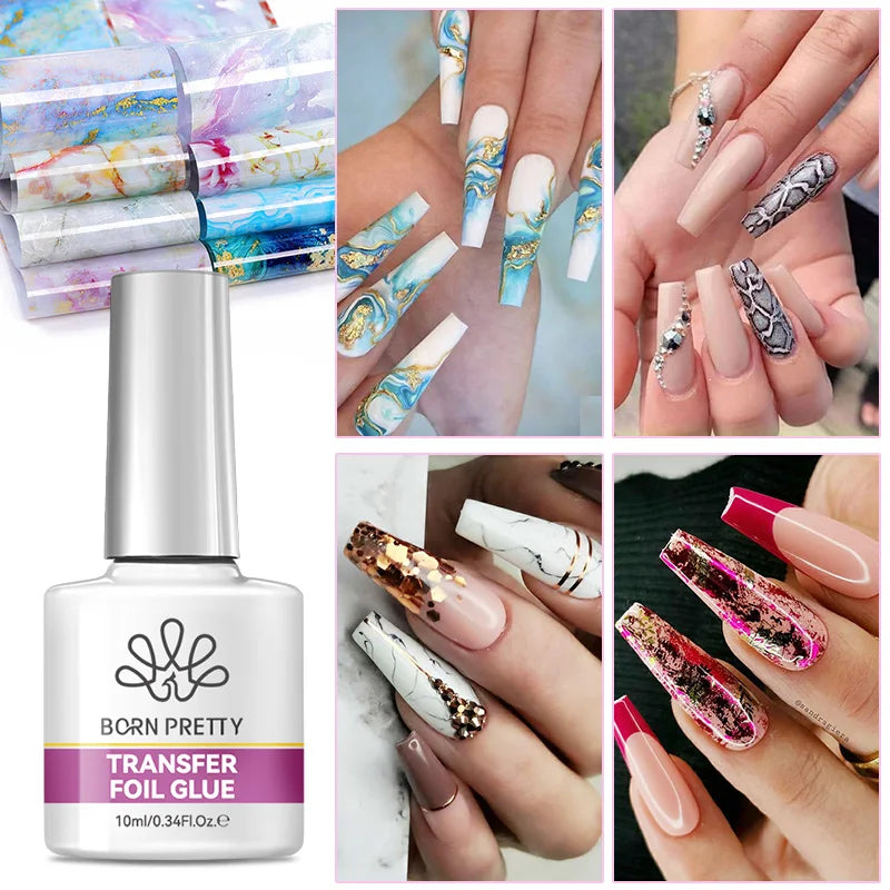 BORN PRETTY Gel Polish Line – Transfer Foil Glue, Top Coat & Base Gel