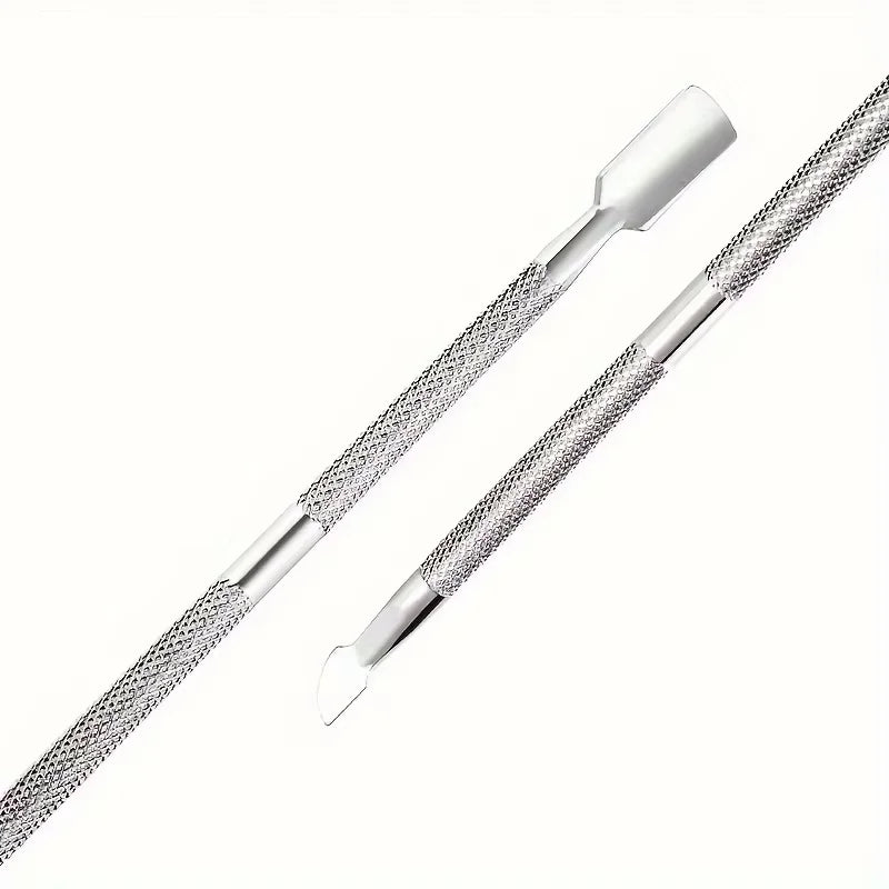 Stainless Steel Cuticle Pusher & Triangle Scraper – Gel Polish & Dead Skin Remover