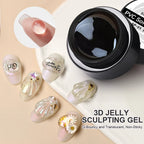 BORN PRETTY PVC Soft Solid Gel Polish – Clear 3D Sculpting & Mirror Powder Gel