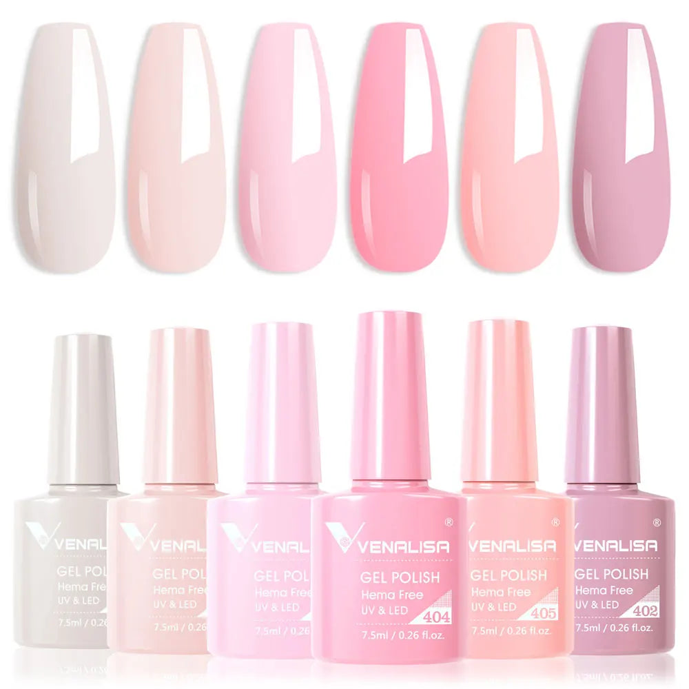 VENALISA 7.5ml Nail Gel Polish VIP5 HEMA Free Semi Permanent Soak off UV LED Nail Gel Varnish Full Coverage Nail Gel Lacquer
