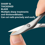 Multi-Purpose Curved Blade Manicure Scissors – Nail, Eyebrow & Eyelash Trimmer