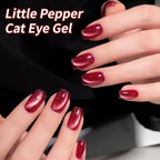 MAFANAILS Christmas Red Cat's Eye Gel Nail Polish – Sparkling Ruby Magnetic Gel