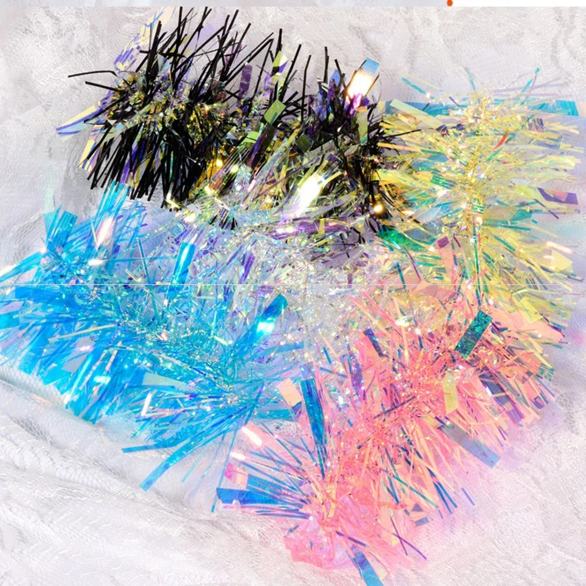 Irregular Aurora Mirror Foil Nail Stickers – Broken Glass Effect Flash Decals