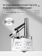 2-in-1 Matte Gel Top Coat – Chrome Powder Detail Base & Matte Finish