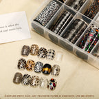 Kaniu Leopard Print Nail Transfer Paper – Water-Soluble Animal Print Foils, 10 Rolls