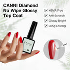 CANNI Diamond Top Coat Kit – HEMA/TPO-Free Ultra Gloss Non-Wipe Gel
