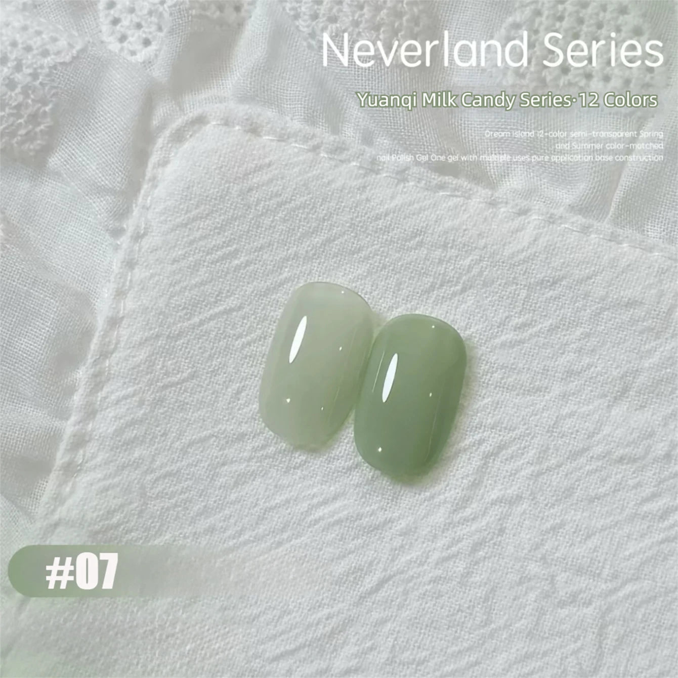 MAINEL 1-12pcs 10ML Energy Candy Whitening Jelly Gel Nail Polish Summer Nails Ice-Transparent Nude Gel Polish