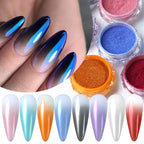 Moonlight Pearl Pink Gradient Chrome Powder – Aurora Shell Mirror Pigment