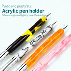 Dual-End French Nail Art Brush Set with Dotting Tools – Acrylic Handle, 1/4/6 Pieces