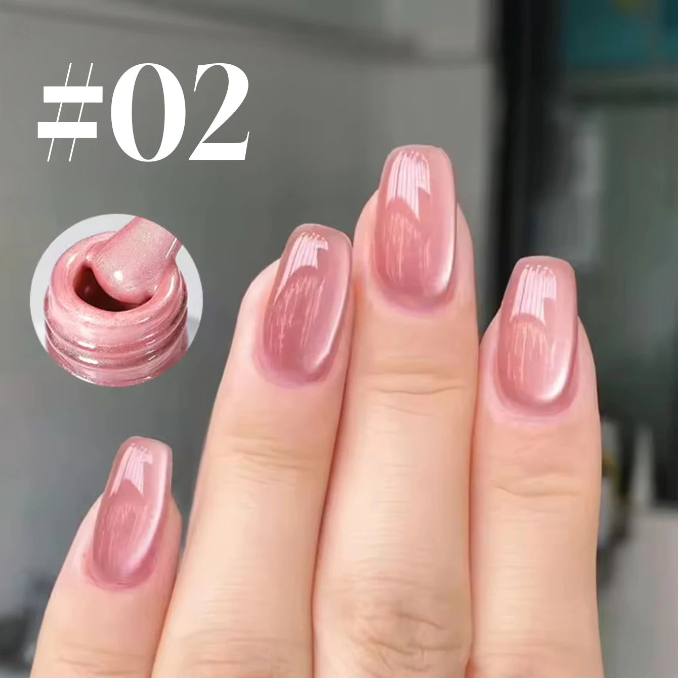 1-16PCS White Moonlight Glass Bead Nail Cat's Eye Gel Magnetic Satin Gel Polish 16-Colors Soak Off Glitter Manicure Varnish