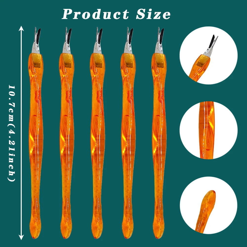 Cuticle Trimmer Dead Skin Fork – Stainless Steel Nail Cleaning Tool, 100 Pieces