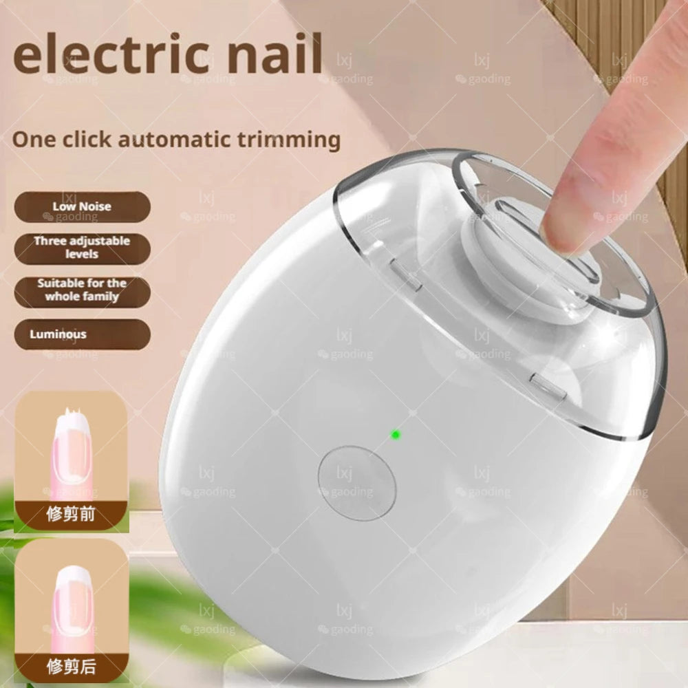 Electric Nail Trimmer with LED Light – Rechargeable Manicure Tool for All Ages
