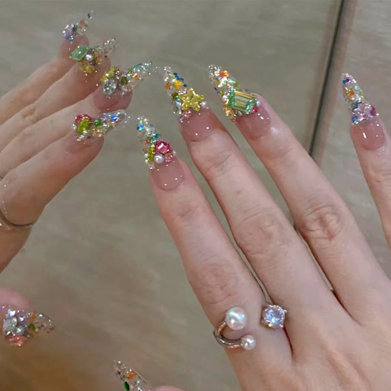 Mixed Shape Nail Rhinestones – 3D Glass Crystal Charms, 20 Pieces