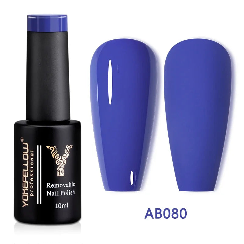 YOKEFELLOW 10ML Glow in the Dark Gel Nail Polish Luminous Neon Gel Polish Summer Semi Permanent Soak Off Nail Art UV Varnish